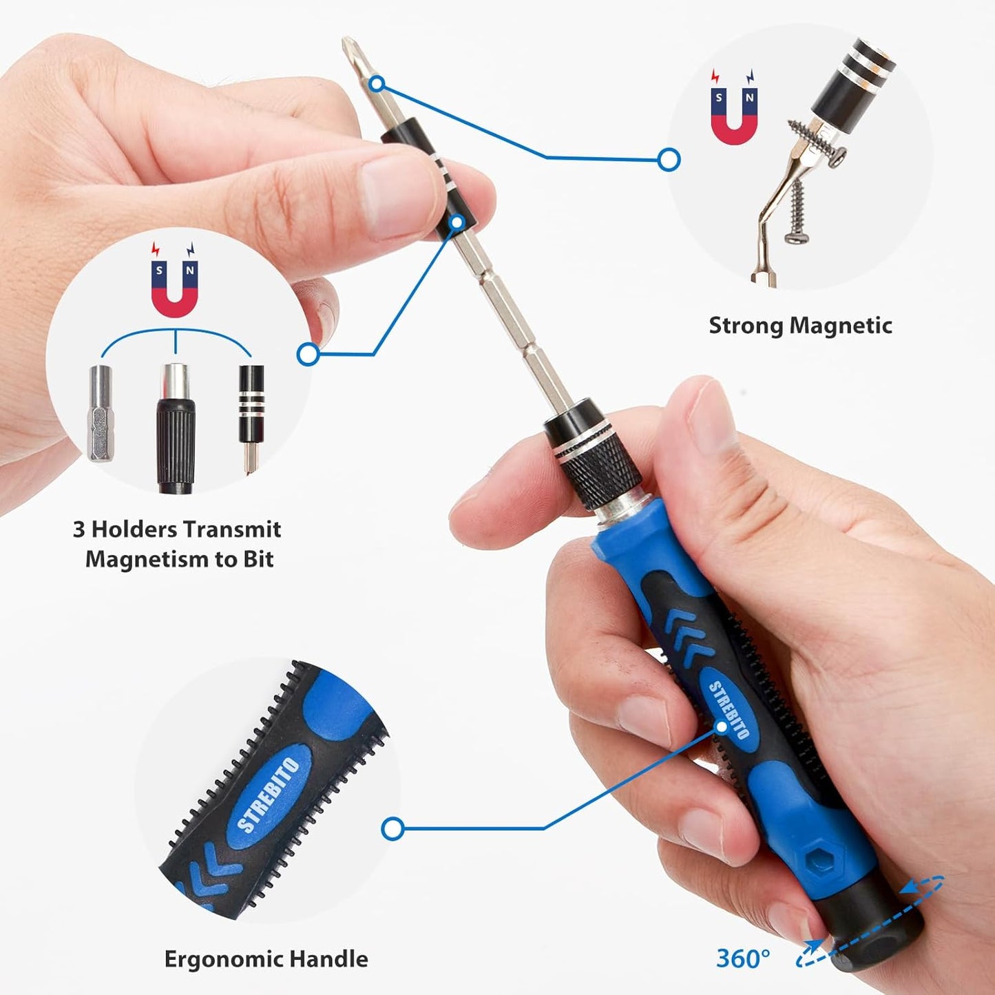 Electronics Precision Screwdriver Sets 142-Piece with 120 Bits Magnetic Repair Tool Kit for Iphone, Macbook, Computer, Laptop, PC, Tablet, PS4, Xbox, and Nintendo Switch