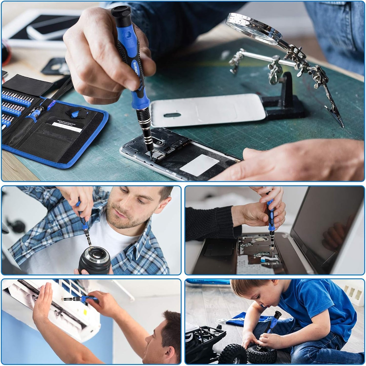 Electronics Precision Screwdriver Sets 142-Piece with 120 Bits Magnetic Repair Tool Kit for Iphone, Macbook, Computer, Laptop, PC, Tablet, PS4, Xbox, and Nintendo Switch
