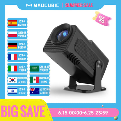 4K Android 11 Projector Native 1080P 390ANSI HY320 Dual Wifi6 BT5.0 1920*1080P Cinema Portable Projetor Upgrated HY300