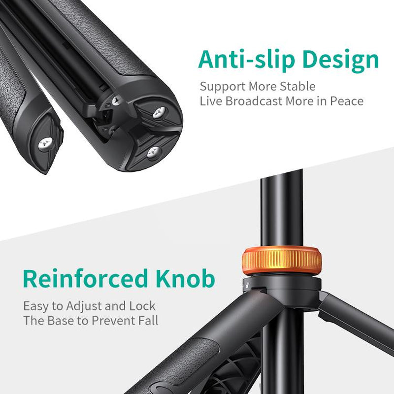 61" Phone Tripod for Iphone/Android & Selfie Stick with Remote, Upgraded Stand, Compatible with Iphone 16/15/14/13, Travel-Friendly & Stable