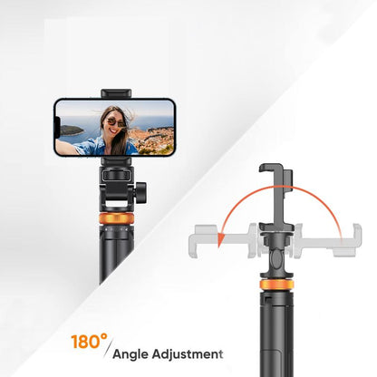 61" Phone Tripod for Iphone/Android & Selfie Stick with Remote, Upgraded Stand, Compatible with Iphone 16/15/14/13, Travel-Friendly & Stable